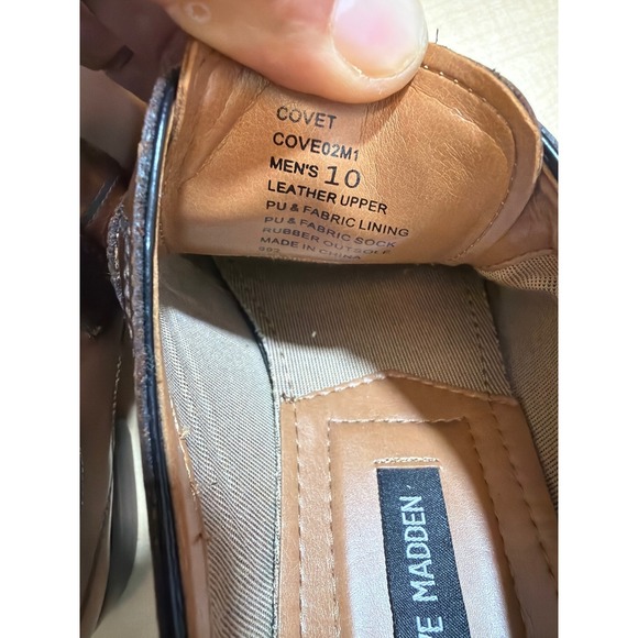 Steve Madden Covet Brown Leather Monk Strap Cap Toe Dress Shoes Mens 10 COVE02M1 main image 9